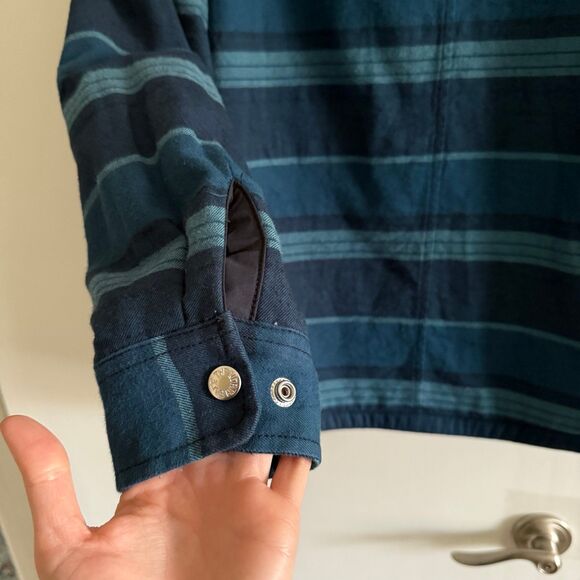 The North Face Men’s Campshire Shirt Sherpa Fleece Lined Jacket Blue Small EUC - Picture 7 of 12